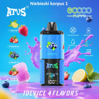 ATVS Disposable 60 000 zaciągnięć: 4-w-1 smakowy, ładowalny, jednorazowy e-papieros z wyświetlaczem LED